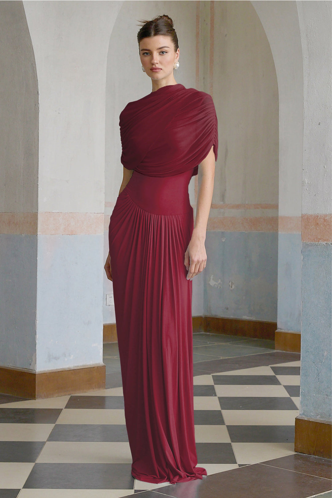 Duttini | Draped One-Shoulder Evening Gown