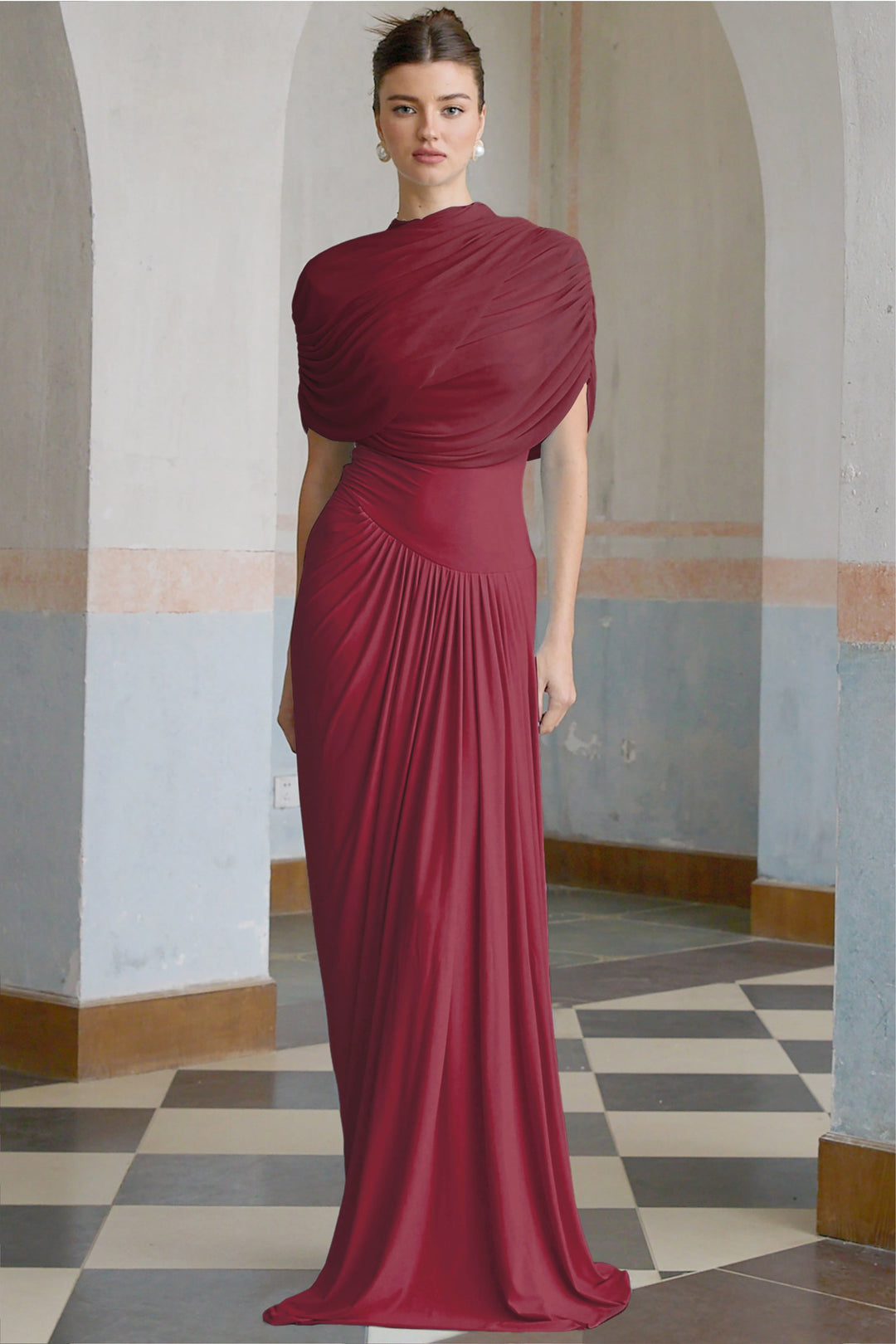 Duttini | Draped One-Shoulder Evening Gown
