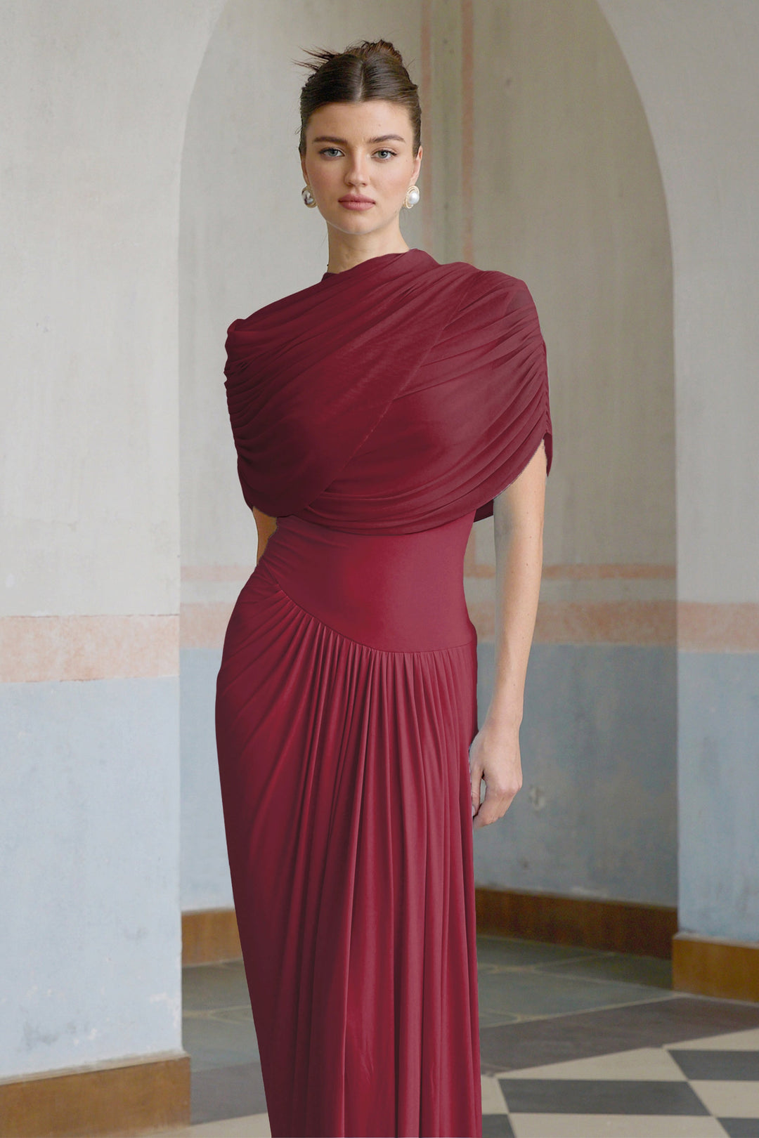 Duttini | Draped One-Shoulder Evening Gown