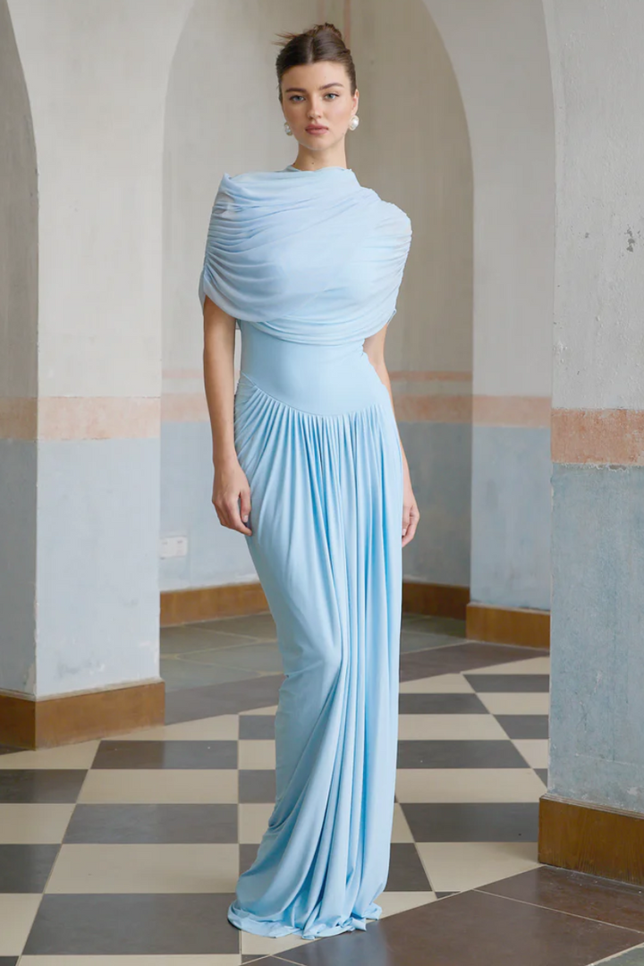 Duttini | Draped One-Shoulder Evening Gown