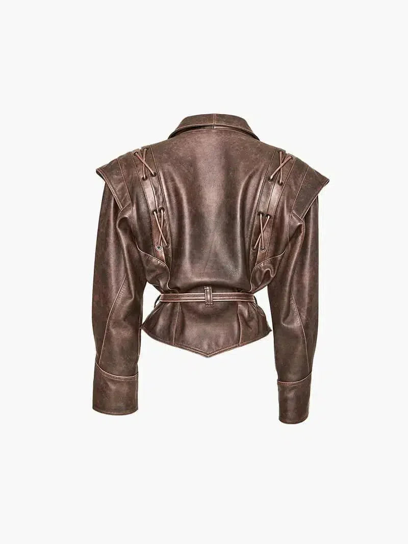 Duttini | Leather jacket in Western-inspired style