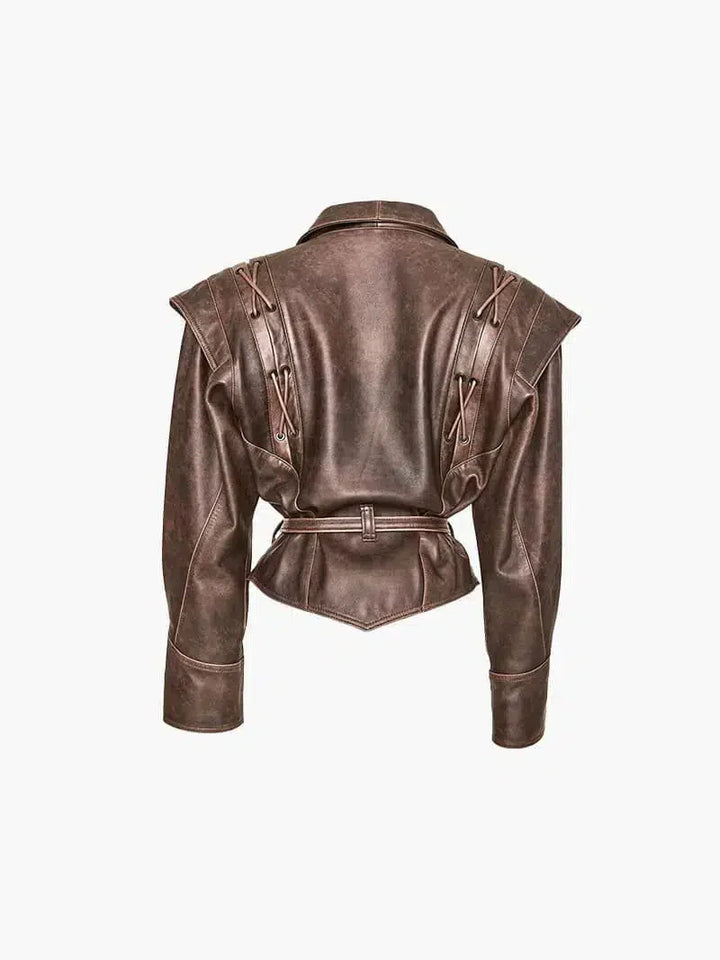 Duttini | Leather jacket in Western-inspired style