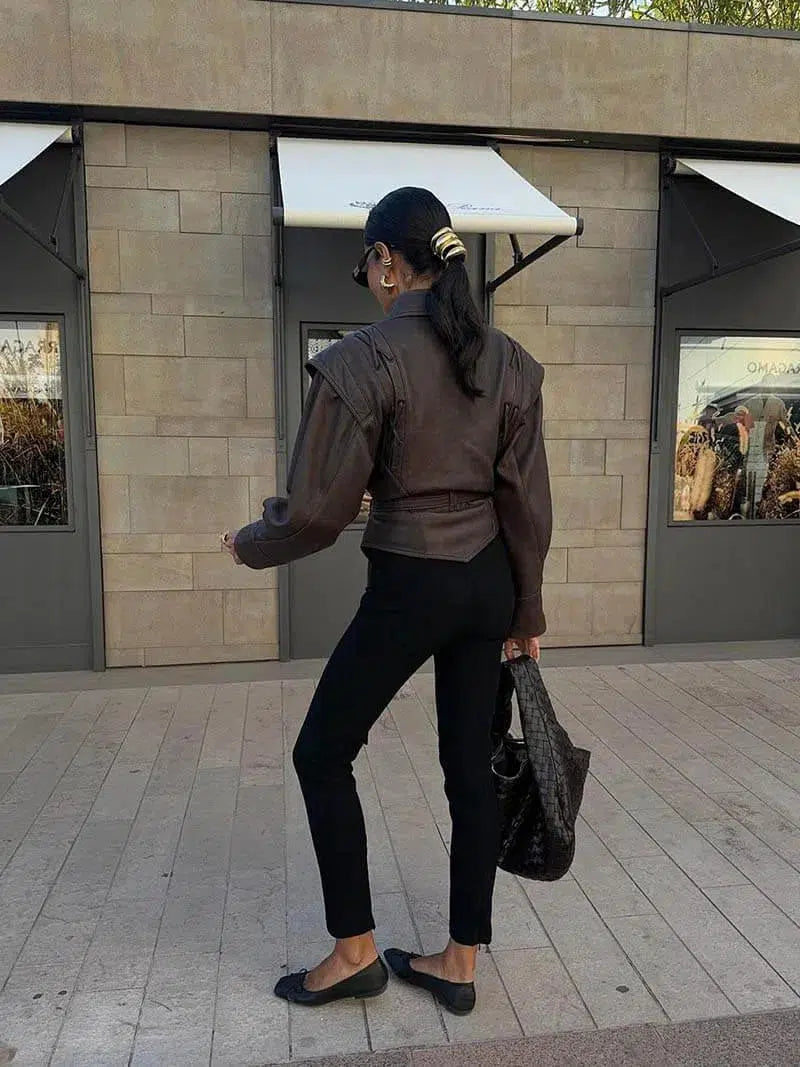 Duttini | Leather jacket in Western-inspired style