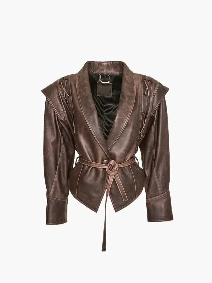 Duttini | Leather jacket in Western-inspired style