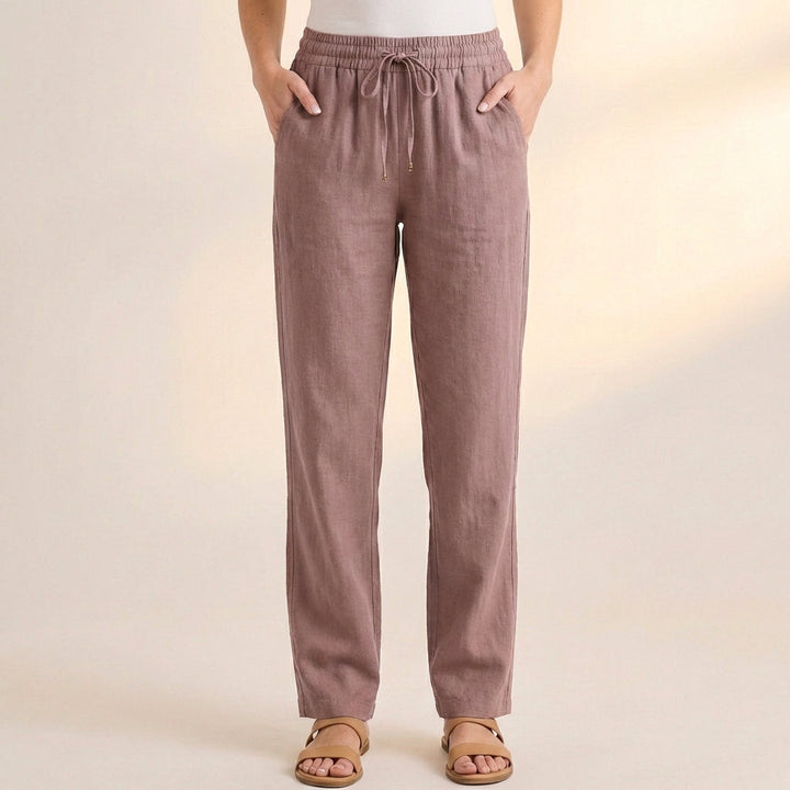 Duttini | Graceful Relaxed Ankle-Length Pants With Drawstring Waist And Pockets