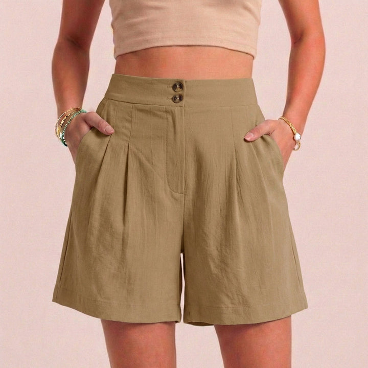 Duttini | Luxe Relaxed Paperbag Waist Shorts With Tailored Side Pockets