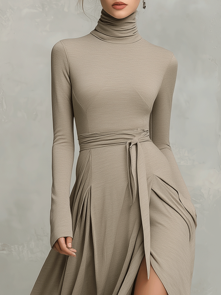 Duttini | Knit Long Sleeve Evening Dress