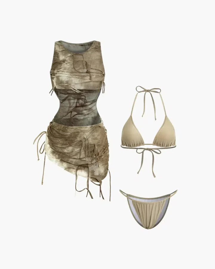 Duttini | Tie-dye bikini set in vibrant colors