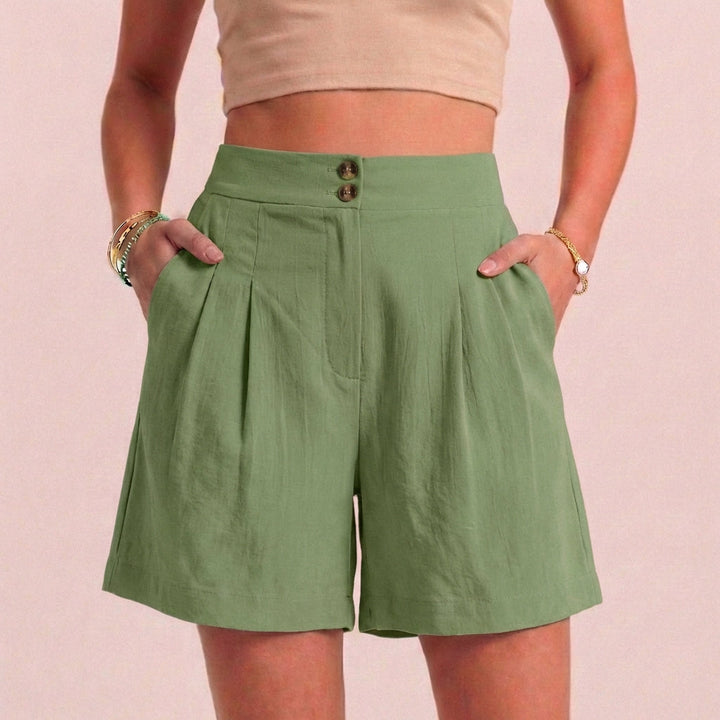 Duttini | Luxe Relaxed Paperbag Waist Shorts With Tailored Side Pockets