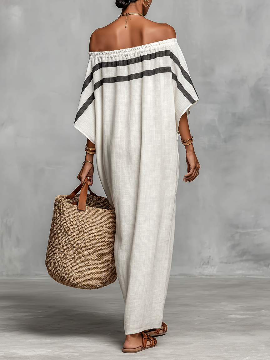 Duttini | Linen Off-Shoulder Dress
