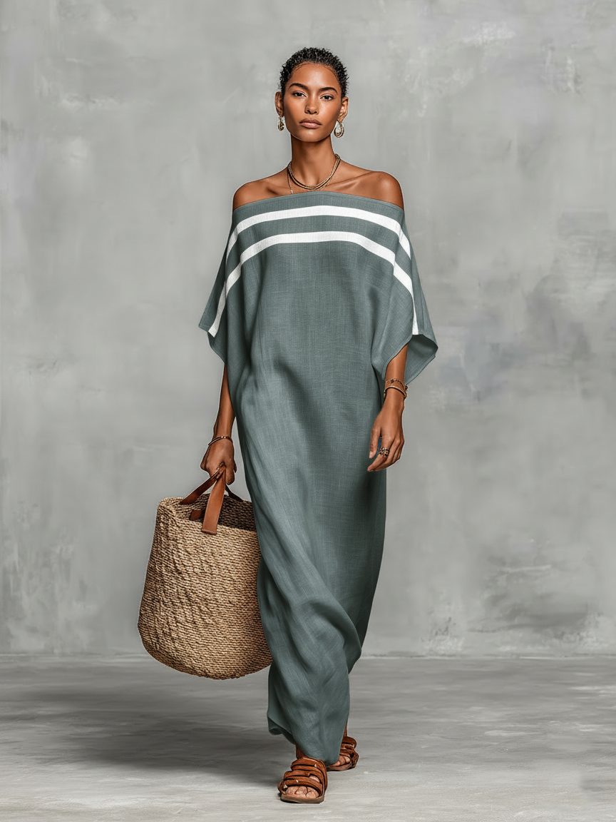 Duttini | Linen Off-Shoulder Dress