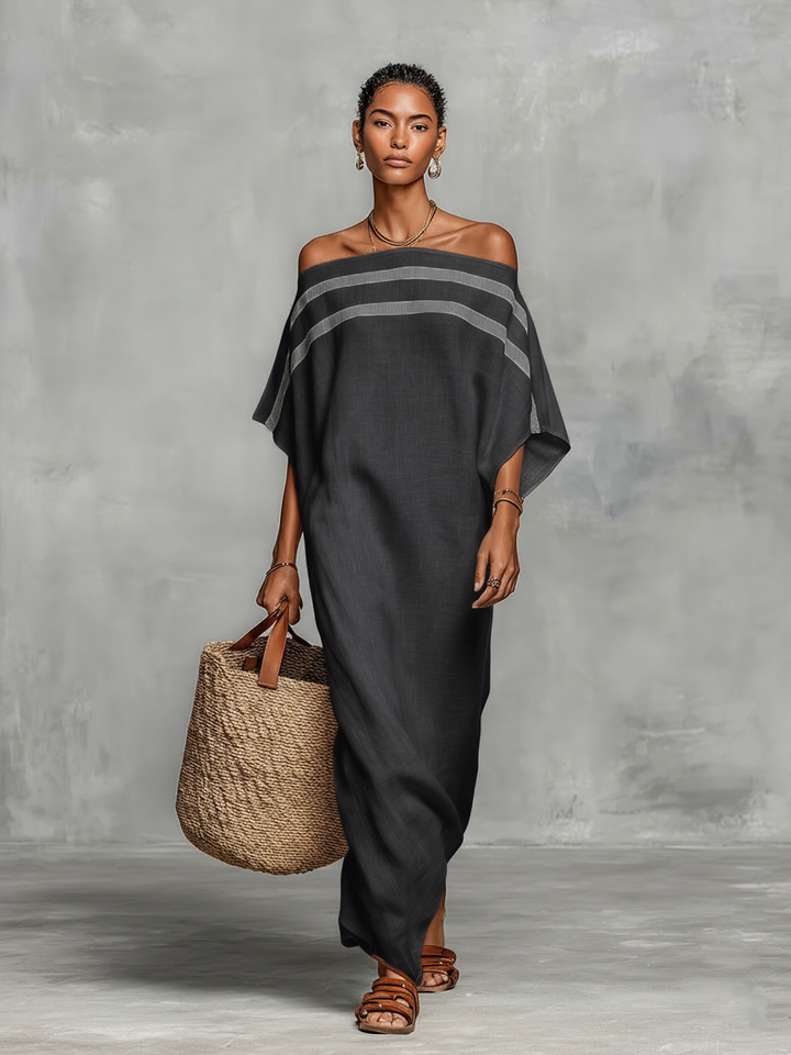 Duttini | Linen Off-Shoulder Dress