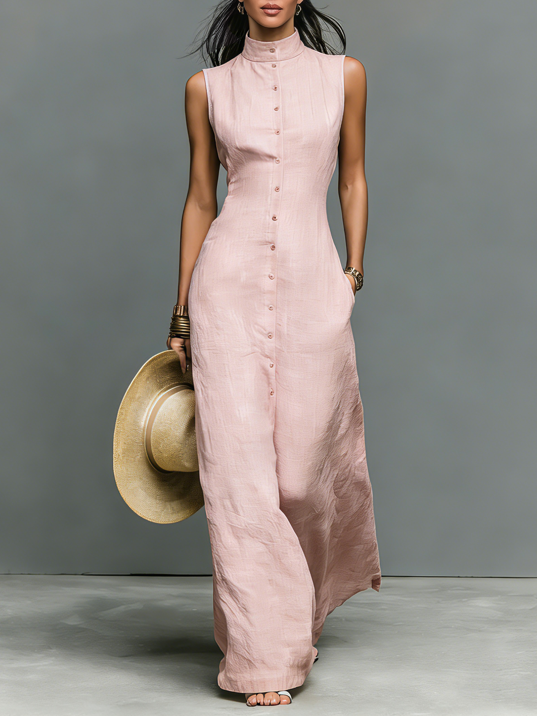Duttini | Linen Sleeveless Dress
