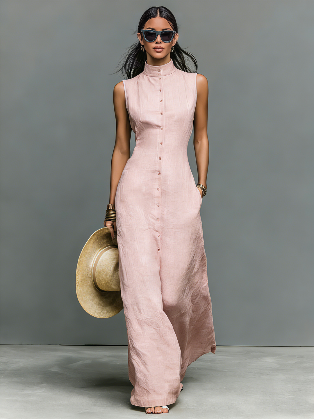 Duttini | Linen Sleeveless Dress