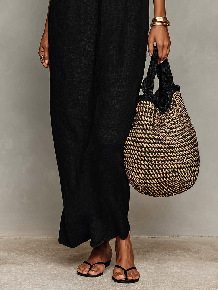 Duttini | Linen Strapless Evening Dress