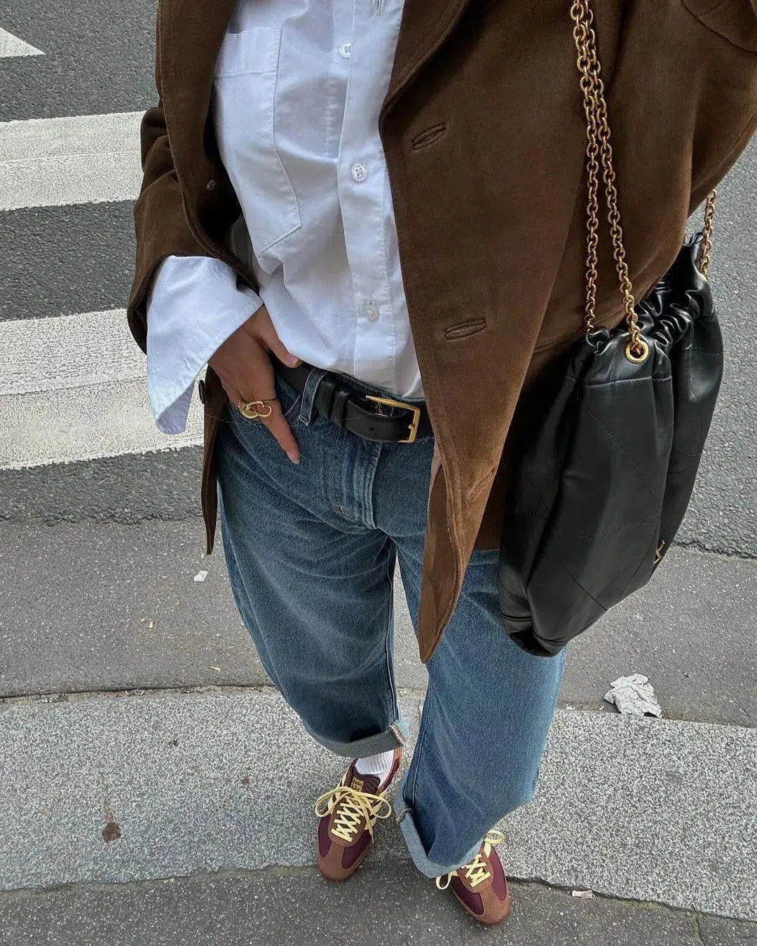 Duttini | Structured Shoulders Suede Blazer