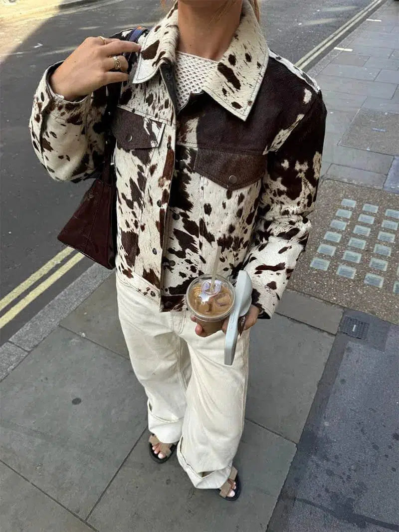 Duttini | Cow Print Jacket
