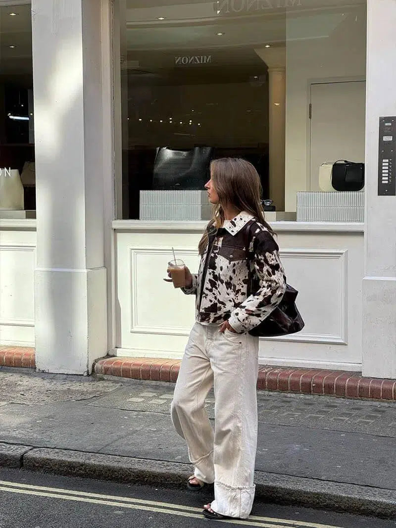 Duttini | Cow Print Jacket