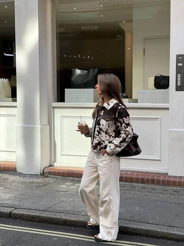 Duttini | Cow Print Jacket