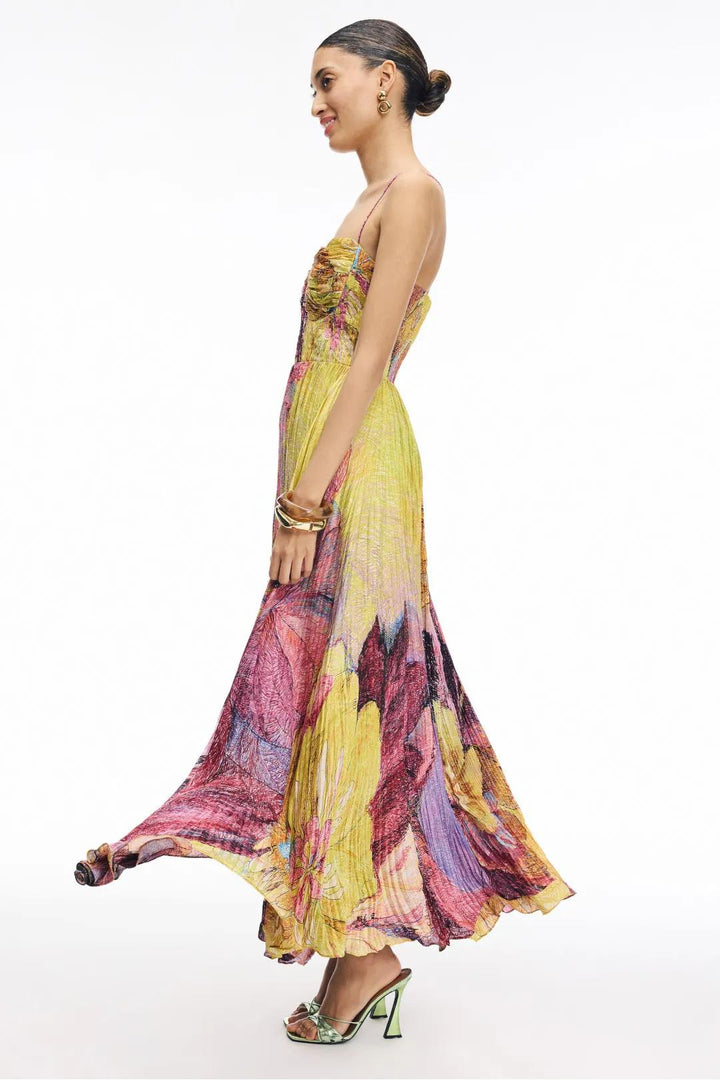 Duttini | Floral Pleated Maxi Dress