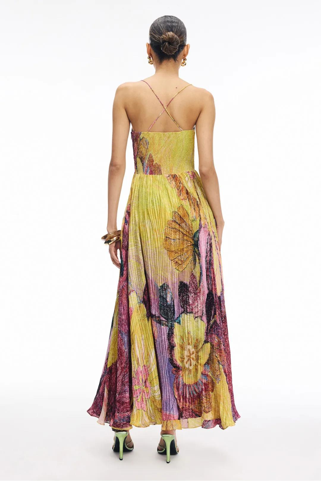Duttini | Floral Pleated Maxi Dress