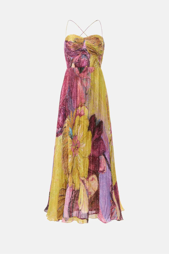 Duttini | Floral Pleated Maxi Dress