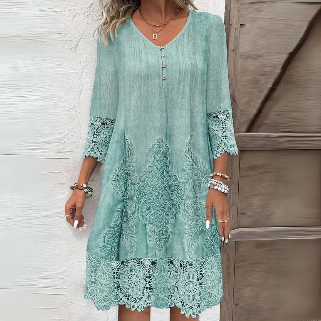 Duttini | Effortless Floral Midi Dress for Effortless Elegance