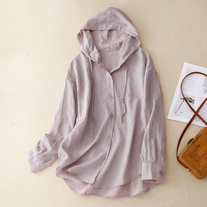 Duttini | Lightweight Hoodie With Buttons with a Flattering Silhouette