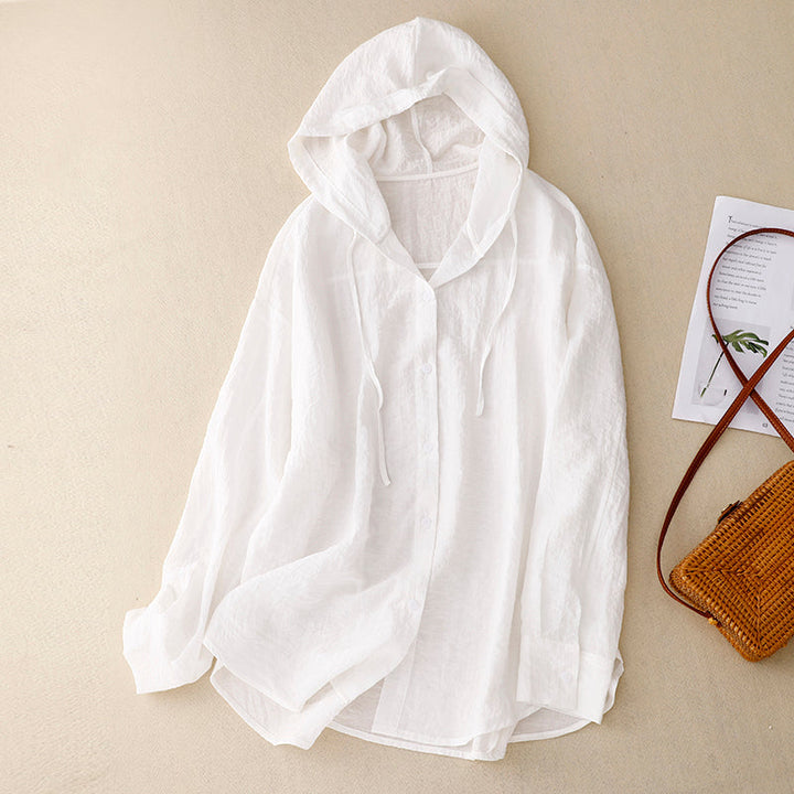 Duttini | Lightweight Hoodie With Buttons with a Flattering Silhouette