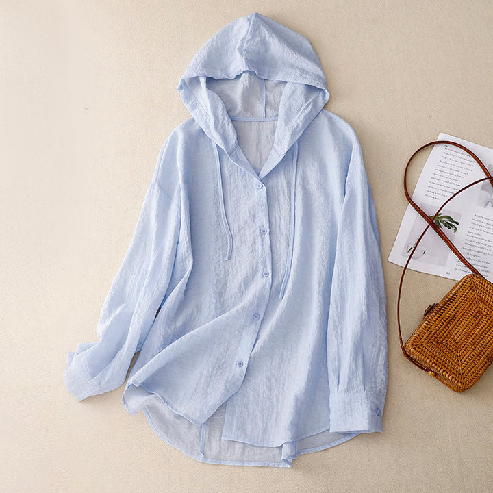 Duttini | Lightweight Hoodie With Buttons with a Flattering Silhouette