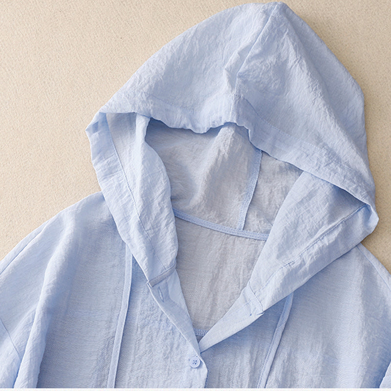 Duttini | Lightweight Hoodie With Buttons with a Flattering Silhouette