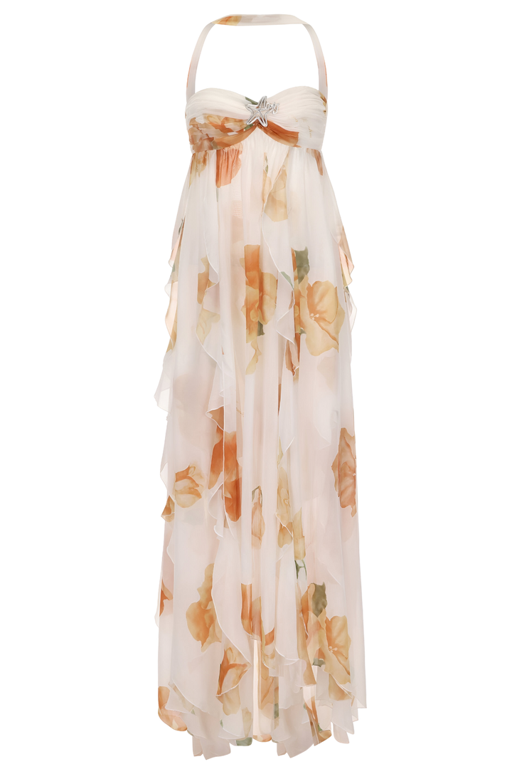Duttini | Elegant Halter Maxi Dress Made to Turn Heads