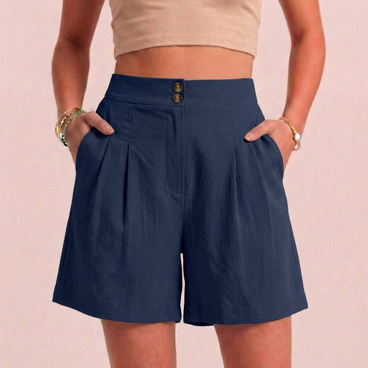 Duttini | Luxe Relaxed Paperbag Waist Shorts With Tailored Side Pockets