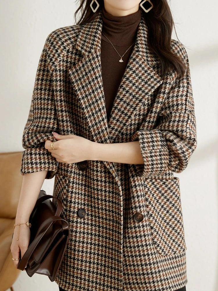 Duttini | Women's Check Blazer Jacket