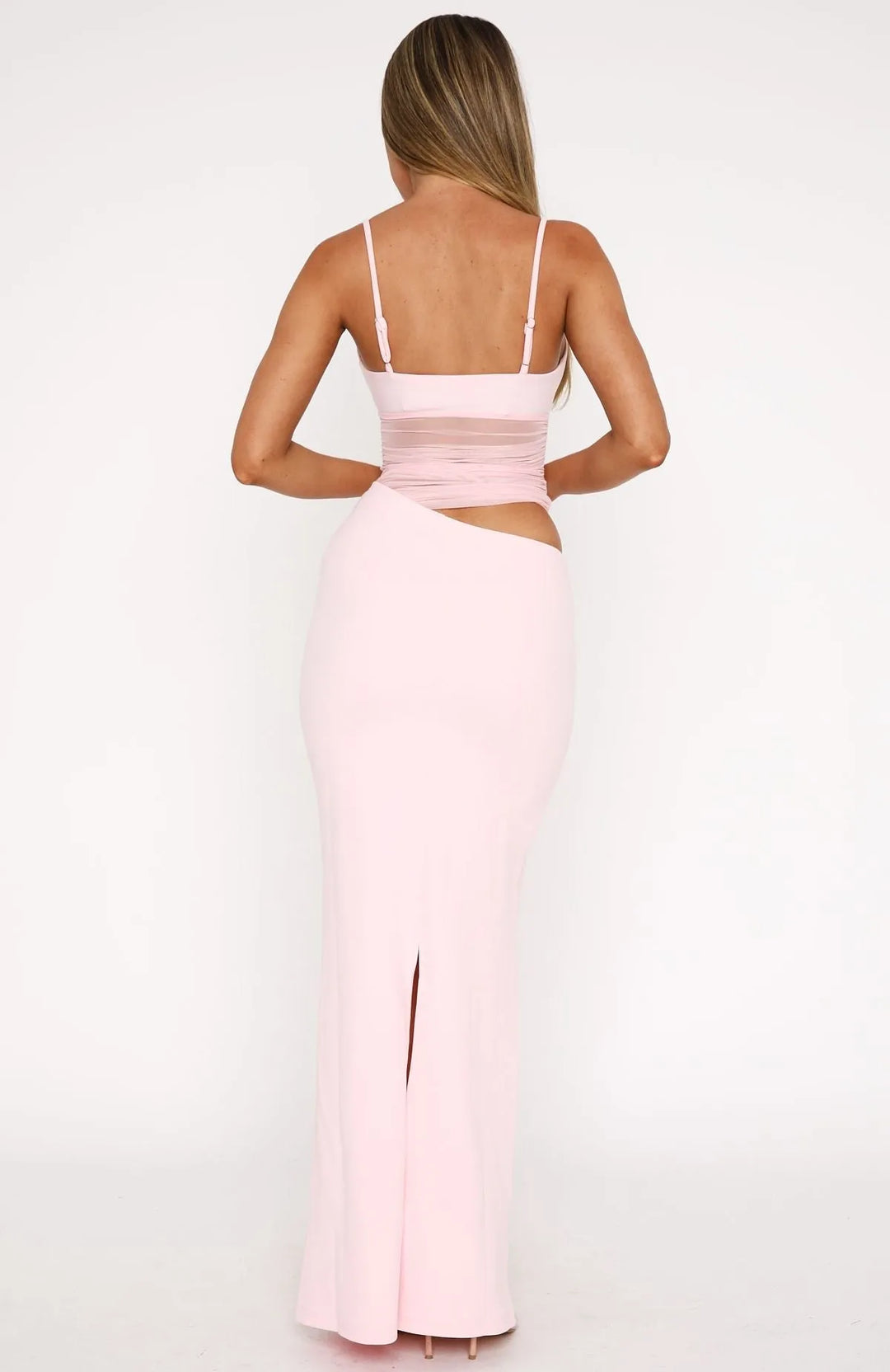 Duttini | Sheer Panel Evening Maxi Dress