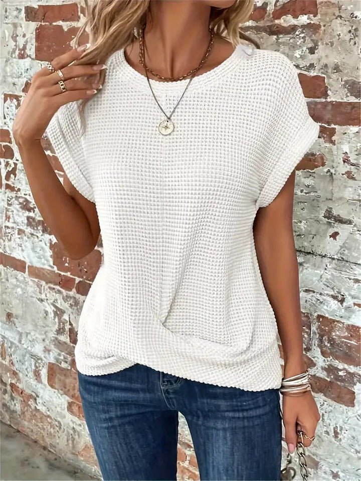 Duttini | Effortless Waffle Knit Casual Tee with a Timeless Finish