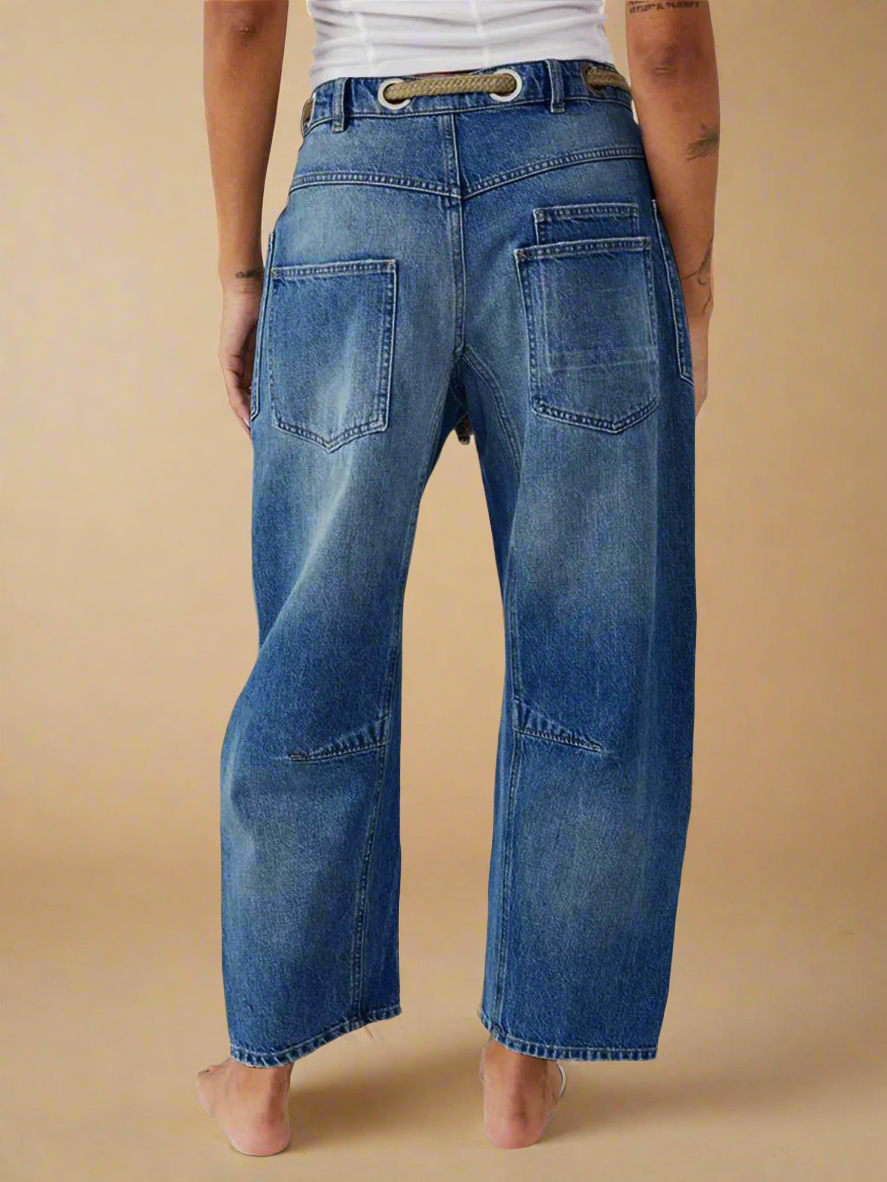 Duttini | Artisan Pants for Women in Natural Fabric, Relaxed Fit, Beige