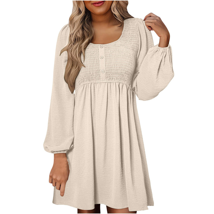 Duttini | Timeless Smocked Empire Waist Long Sleeve Mini Dress