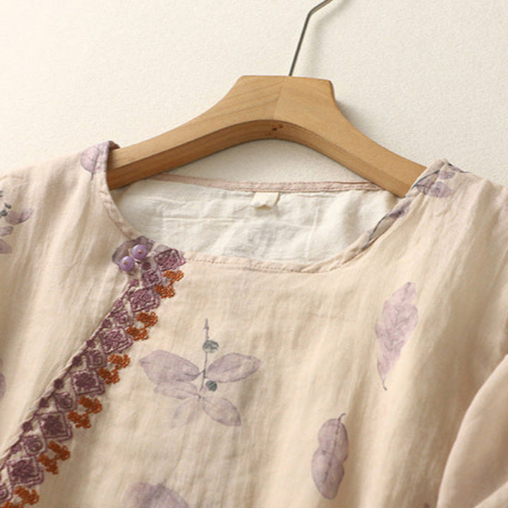 Duttini | Luxe Floral Relaxed Blouse with a Flattering Silhouette
