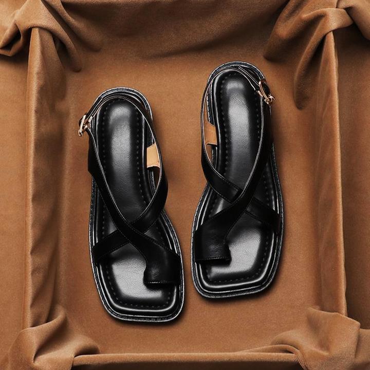Duttini | Leather Cross Sandals