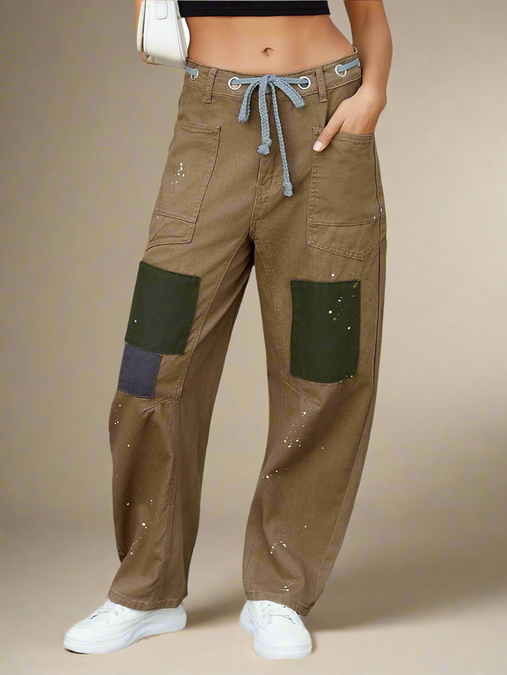 Duttini | Artisan Pants for Women in Natural Fabric, Relaxed Fit, Beige