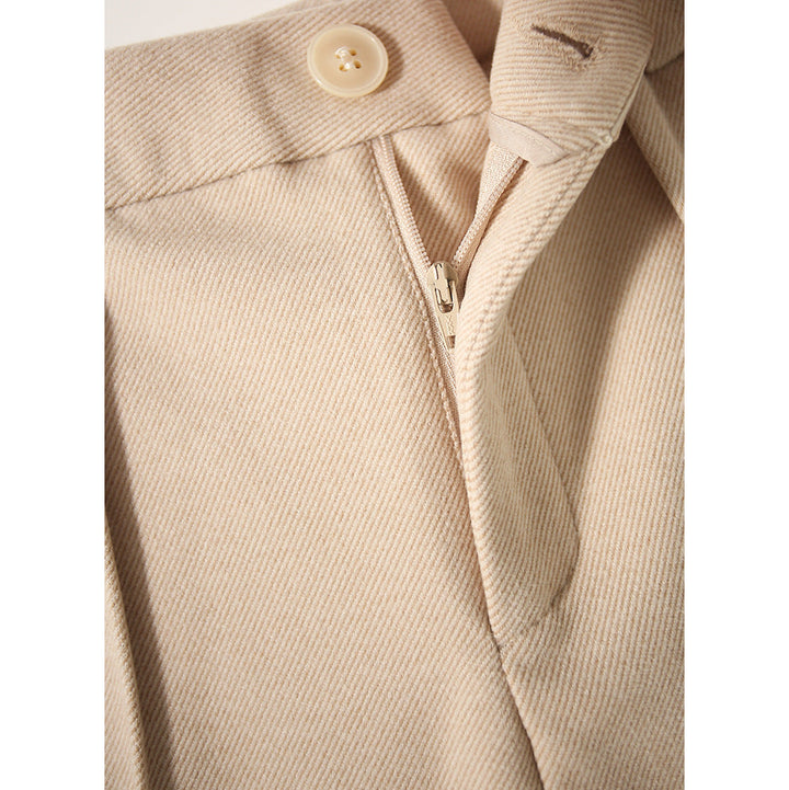 Duttini | Grace Trousers for Women in Soft Fabric, Tailored Fit, Light Gray