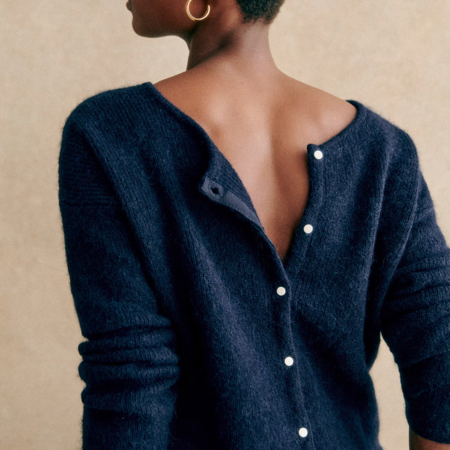Duttini | Knit Top for Women in Soft Fabric, Relaxed Fit, Neutral Color