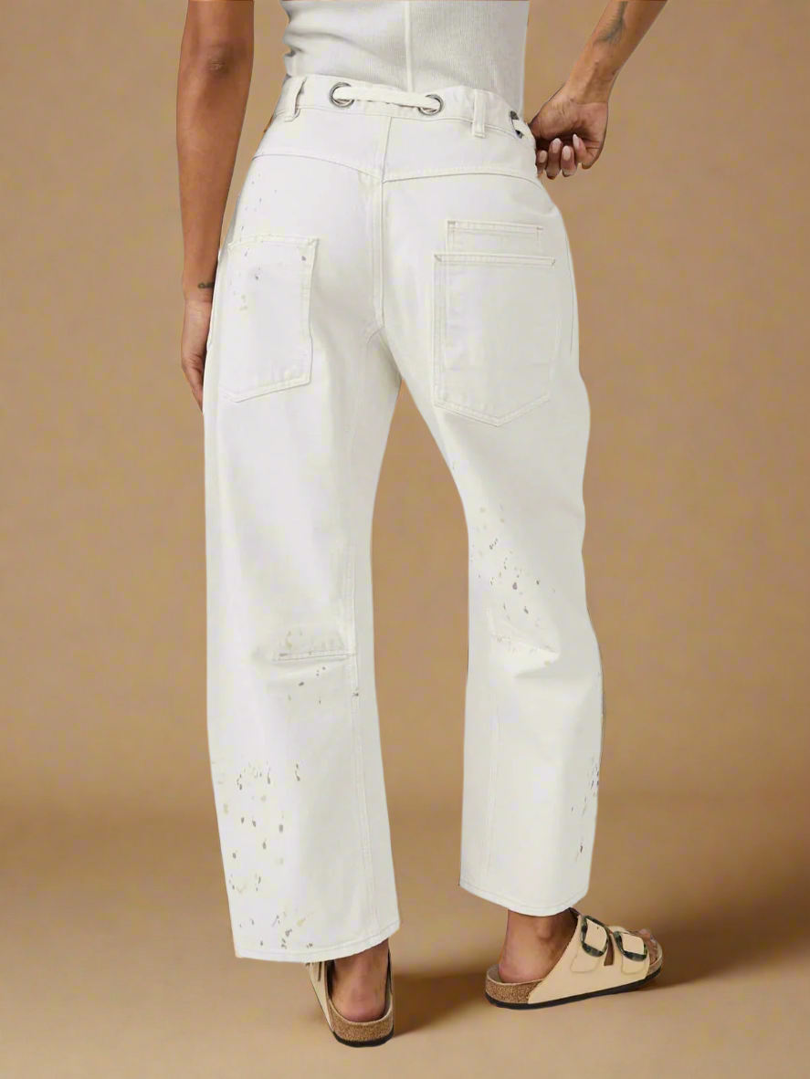 Duttini | Artisan Pants for Women in Natural Fabric, Relaxed Fit, Beige