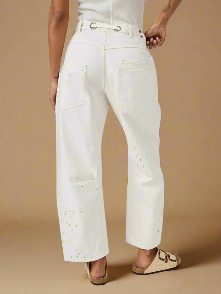 Duttini | Artisan Pants for Women in Natural Fabric, Relaxed Fit, Beige