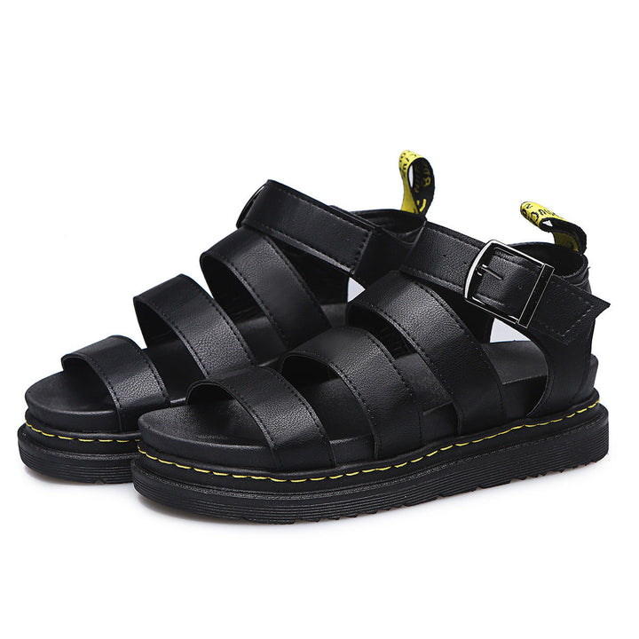 Duttini | Cushioned Triple Strap Platform Ankle Buckle