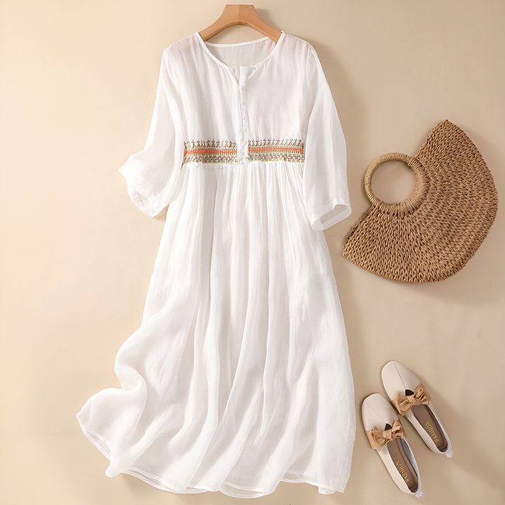 Duttini | Luxe Pattern Midi Dress in a Flattering Cut