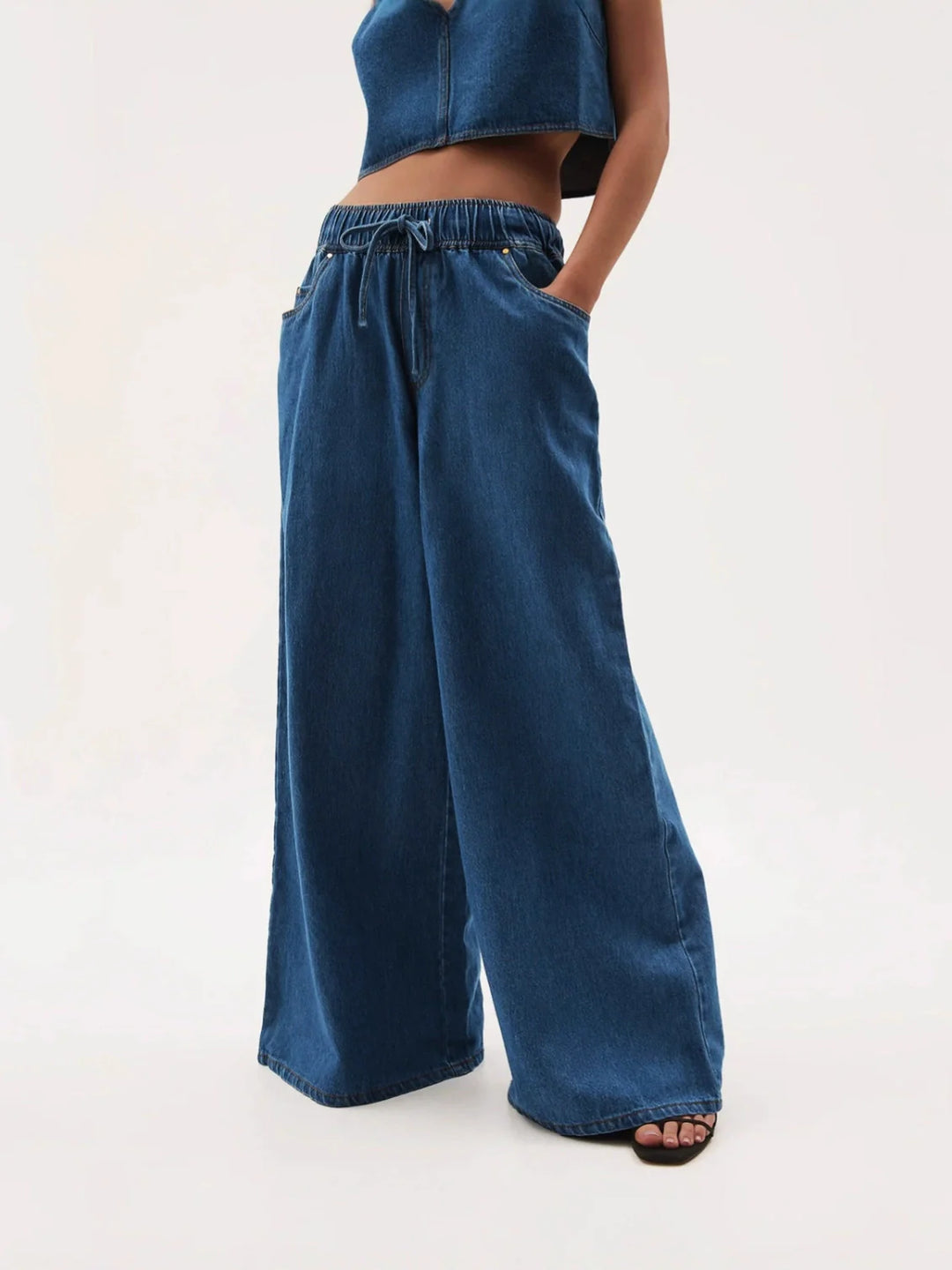Duttini | Wide-Leg Jean for Women in Denim Blue