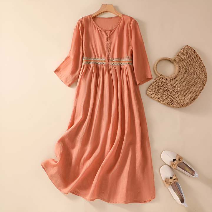Duttini | Luxe Pattern Midi Dress in a Flattering Cut