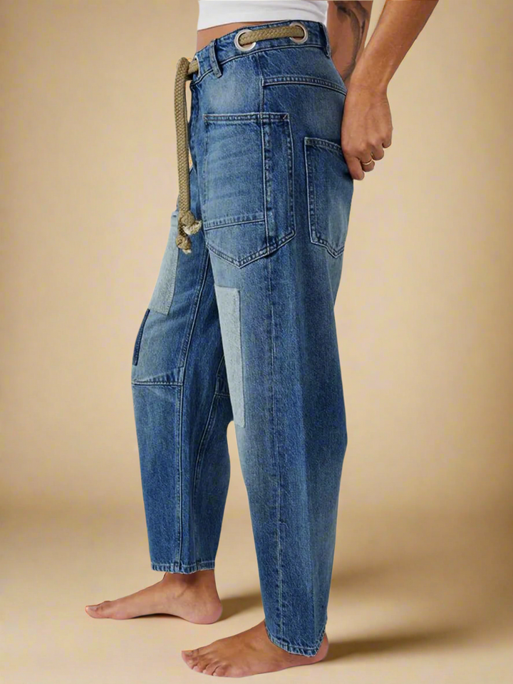 Duttini | Artisan Pants for Women in Natural Fabric, Relaxed Fit, Beige
